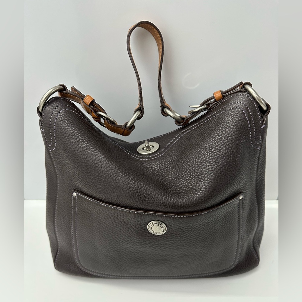 COACH Brown Pebbled Leather Handbag